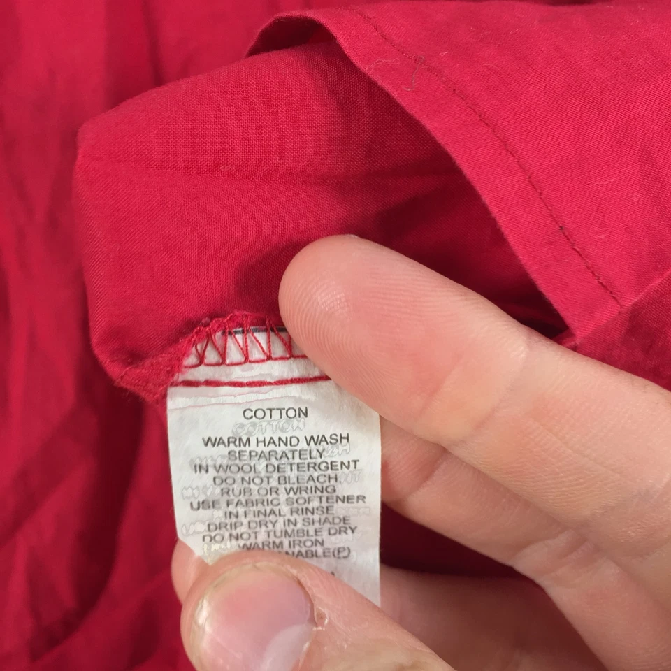 Blusa mujer Urbane top talla 10 roja manga 3/4 cuello redondo algodón 058383 Foto 4 de 4