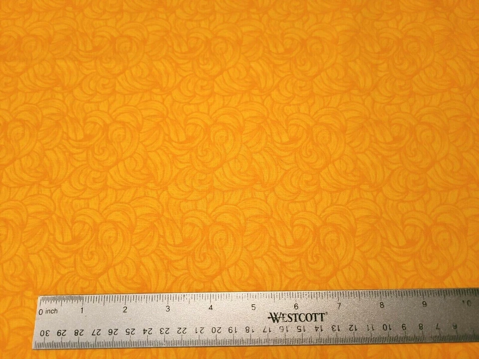 Swirl Print BTY Unbranded Tonal Blender Tone-On-Tone Marigold and Yellow - Image 2 of 2