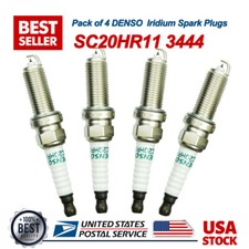 Pack of 4 DENSO SC20HR11 3444 Spark Plugs Fit For Toyota Lexus 90919-01253 OEM