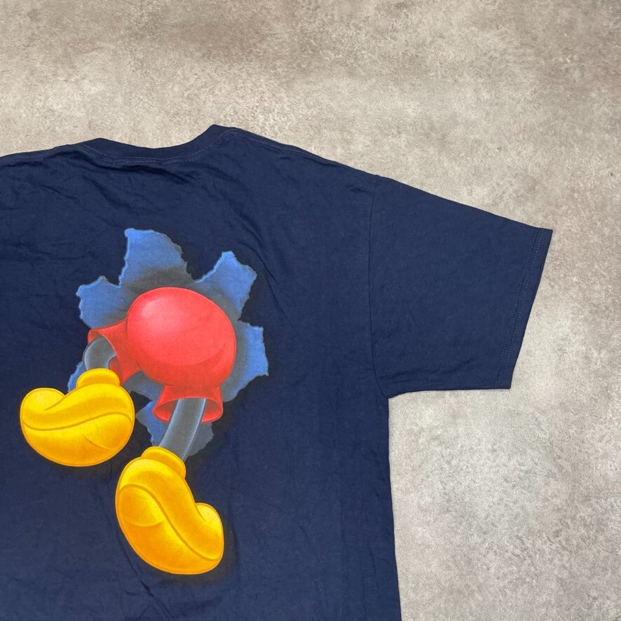Mickey Mouse T-Shirt Mens Disney Y2K Graphic Short Sleeve Tee, Navy Large image 9