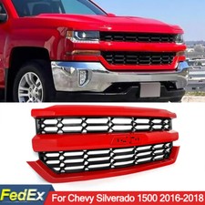Red Hot For Chevrolet Silverado 1500 2016-2018 Front Bumper Upper Grille Grill