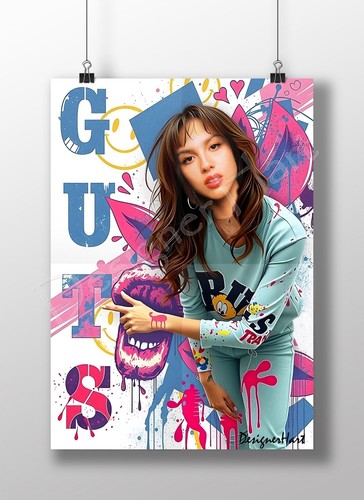 Olivia Rodrigo Poster GUTS Album Olivia Rodrigo Guts. A3 or A4 - Picture 2 of 3