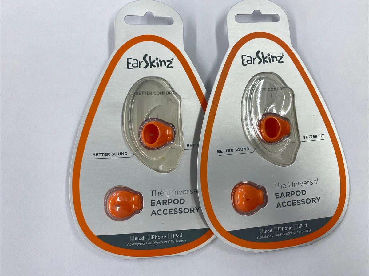 2 pair EarSkinz Ear Pod Covers ES2 Designed for Apple EarPods