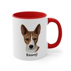Ceramic Basenji Dog Graphic Printed Dog Lover Accent C-Handled Coffee Mug - 11oz