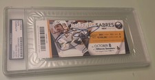 2015 Jack Eichel NHL Debut Ticket Signed Buffalo Sabres Vegas Golden Knights PSA