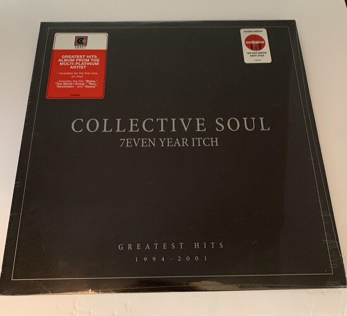 Collective Soul 7Even Year Itch Greatest Hits Red Yellow Swirl Vinyl LP Seven 7