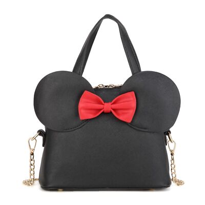 Cutie Mouse Ears Bow Crossbody Bag Mini Shoulder Bag Small Dome Satchel Bag
