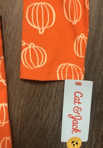 Girls Orange Pumpkin Halloween Themed Long Sleeve T-Shirt Dress Medium (8) NWT - Picture 10 of 17