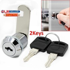 20mm/25mm Cylinder Safe Cam Locks Tool Box Drawer Replacement Lock +2 Keys