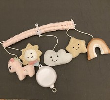 Hleeduo Baby Crib Mobile Music Box, Battery Pause Skip Track Forward / Backward