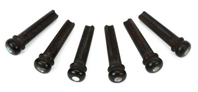 Taylor Ebony Bridge Pins with Abalone Dots