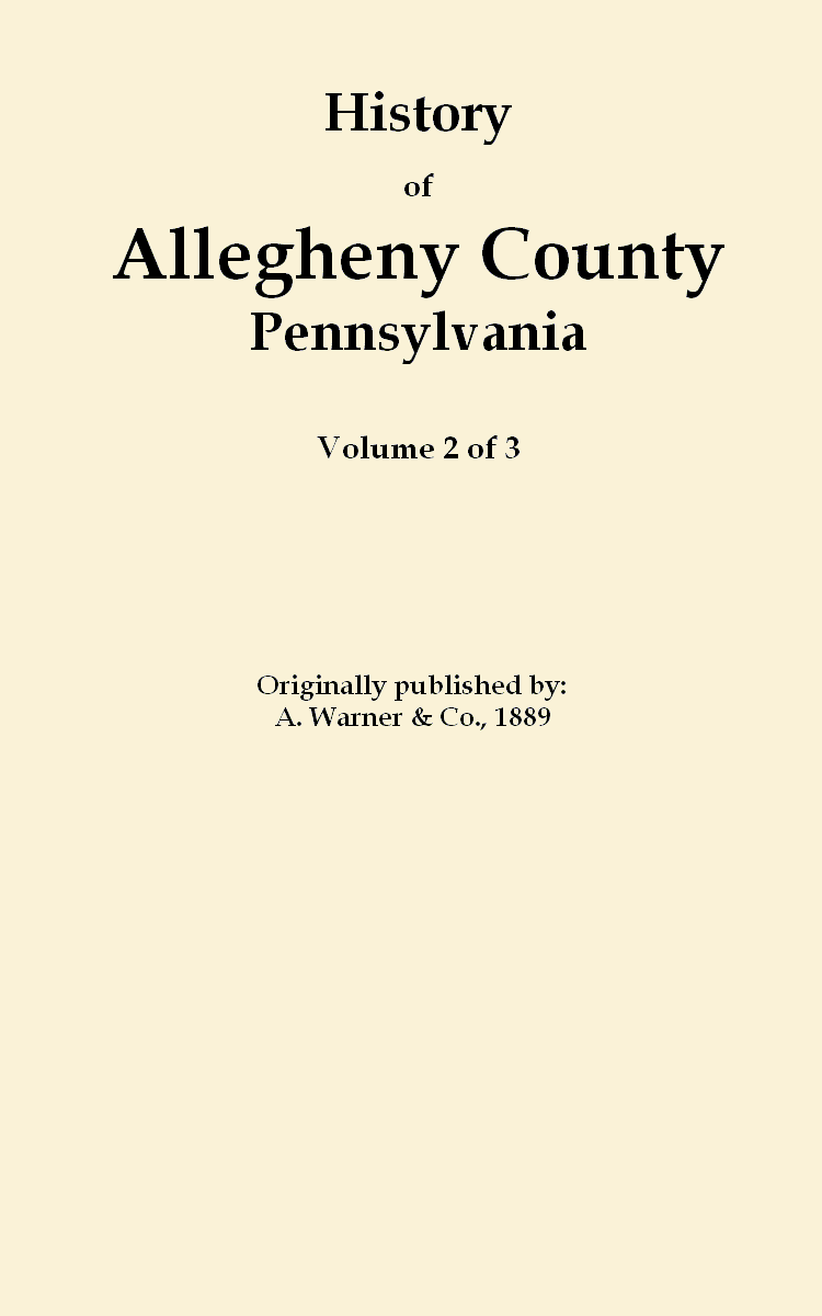 History of Allegheny County Pennsylvania. eBay