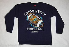 Boys SWEATSHIRT Hanes NAVY BLUE University Football All Stars 2X 18 