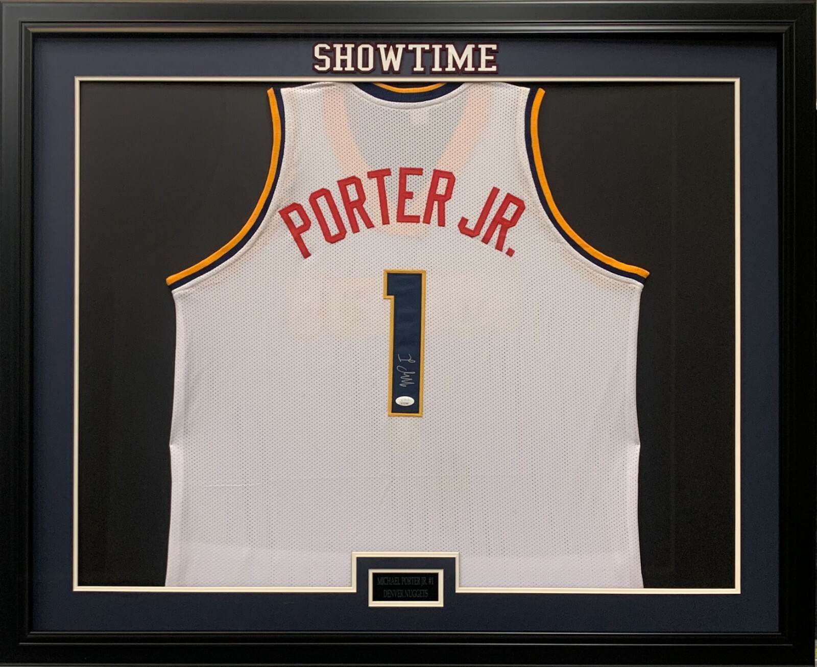 Michael Porter Jr Autographed Signed Denver Nuggets framed custom jersey NBA JSA COA 