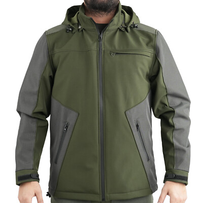 Giacca giubbotto tecnico Softshell antivento impermeabile caccia