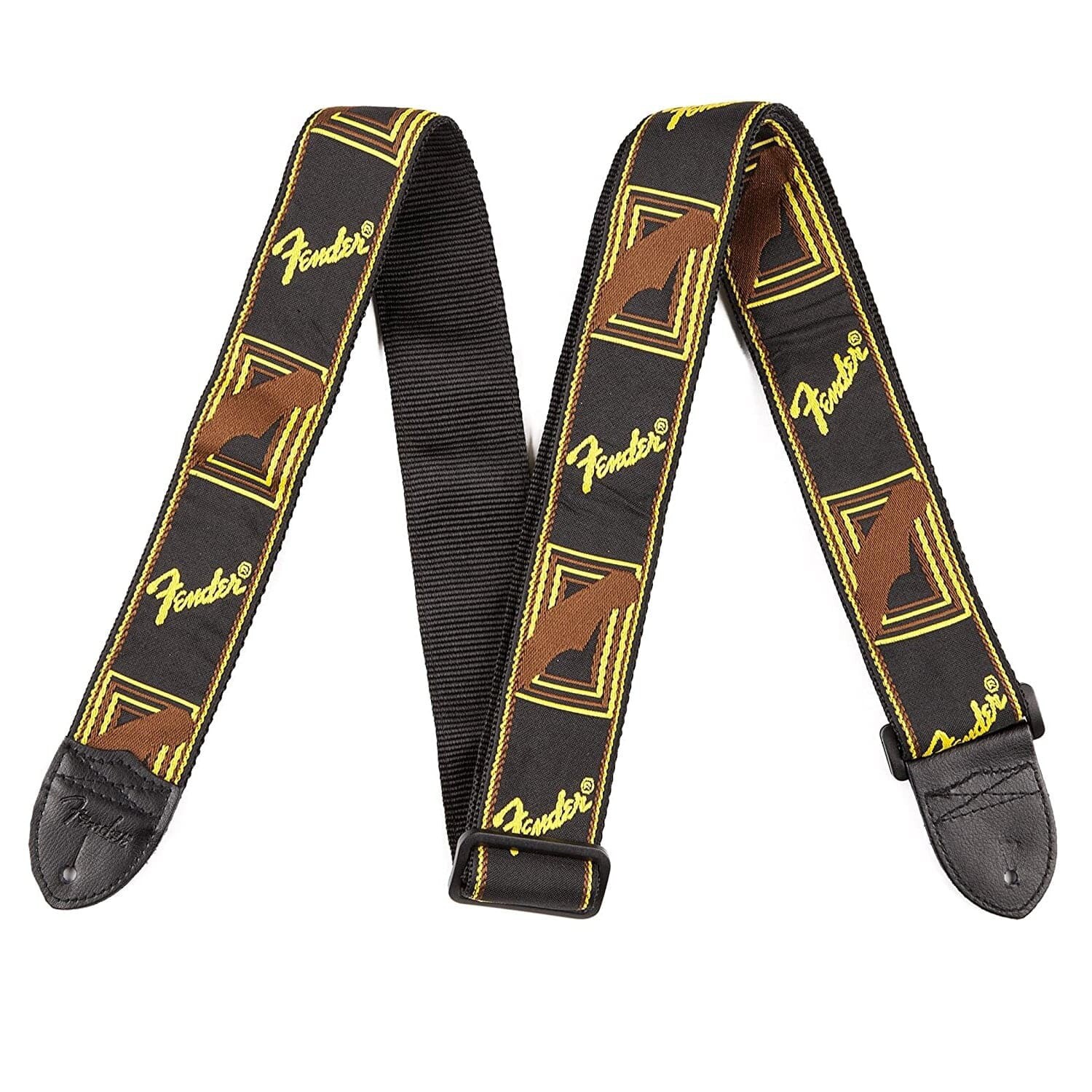 Fender Monogrammed Guitar Strap - Black & Brown