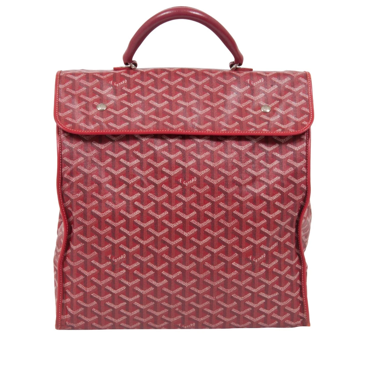 Goyard Saint Leger Red Canvas Foldable Zip Tote Travel Weekend