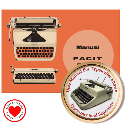 Facit TP1 Typewriter User Instruction Manual Directions Guide Booklet