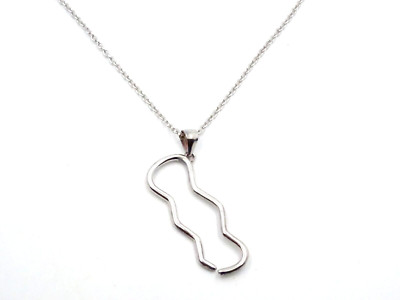 Jewmon Damen/Herren Hals Kette 925 Silber 56 cm Sternzeichen Wassermann Trendig