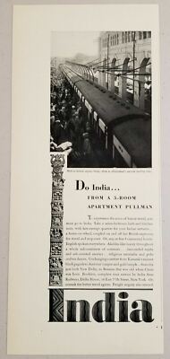 1931 Print Ad India State Railways 5-Room Apartment Pullman Train Cars