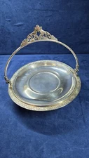 Pairpoint Mfg Co Quadruple Silver Plate Cake Stand/Bridal Basket #1203