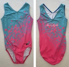 GK Elite BREAST CANCER AWARENESS Gymnastics LEOTARD Pink BY HER SIDE Size: AM