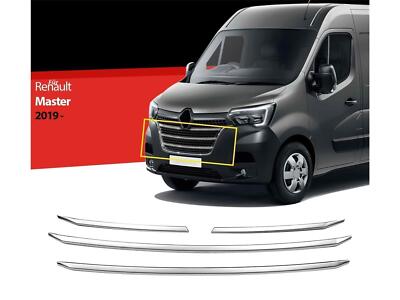 Kühlergrill Leisten für Renault Master III ab 2019 4 tlg Edelstahl Grillleisten