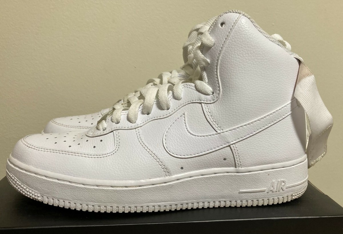 Nike Air Force 1 High triple white uptown, size 9 (315121