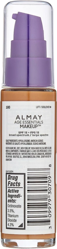 Anti-aging Liquid Foundation Face Makeup Medium Coverage Medium Deep 180 30ml - Image 4 of 4