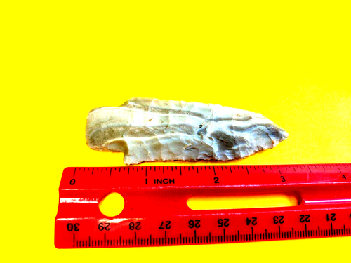 Authentic well-made Etley made of Petrified wood pentagonal tip.from Clay co. Ar