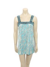 TORY BURCH Printed Jewel Tunic (SIZE S)