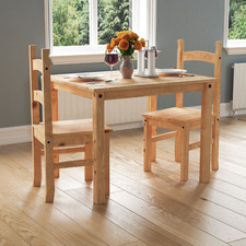SALE 2 Seater Dining Set Table & Chairs Dining Room Furniture Solid Wood