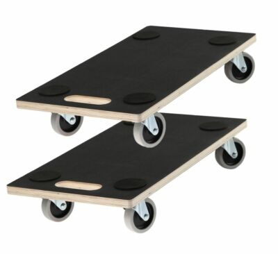 Möbelroller Rollbrett Transportroller TPR Rollen Siebdruckplatte 200 kg  2Stück