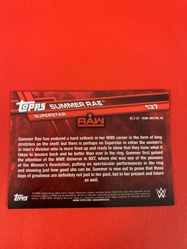 2017 Topps WWE Base #1-200 Rc's, Superstars, Legends, NXT 1st Rc's - You Pick - Picture 279 of 405