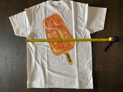 Stussy Popsicle Tee New with tag T-Shirts Orange Ice bar White M