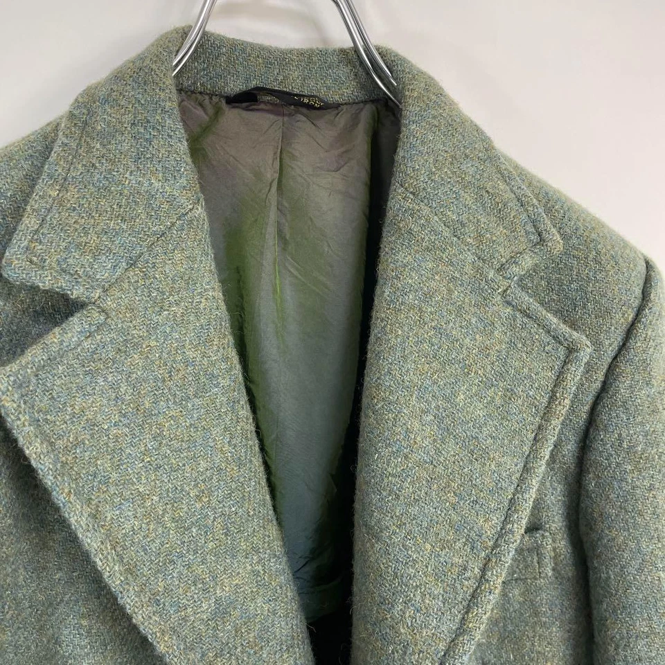 Harris Tweed Jacket Men's M Green Gift From Japan - Image 3 of 4