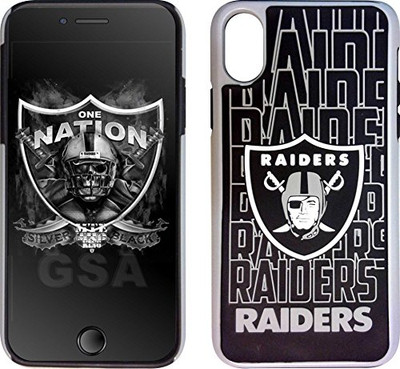 FOCO NFL Las Vegas Raiders Hybrid Repeat Case for iPhone X & XS (5.8'')