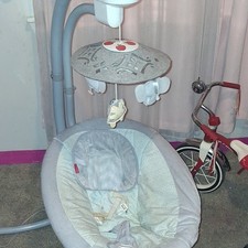 Fisher-Price Gray Baby Swing with Music, Mobile, Adjustable Speeds