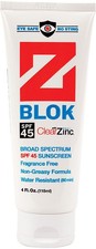 Z Blok SPF 45 Sunscreen - Water-Resistant, Zinc Oxide, Fragrance-Free, 4 oz