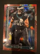 JAELAN PHILLIPS 2025 Topps Chrome #192 Football Leather Refractor Eagles