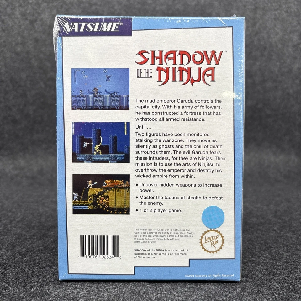 Shadow of the Ninja (NES) Limited Run - Brand New Sealed - Image 2 of 4