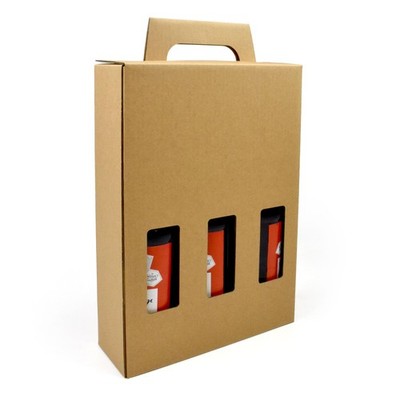 Evergreen Goods 330ml Bier Flaschenträger Box | Hält 3 Flaschen oder Dosen  3...