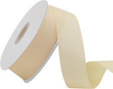 1-1/2 Inch Cream Grosgrain Ribbon 50 Yards for Gift Wrapping Weddings DIY Floral