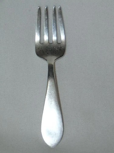 Antique MERIDEN INTERNATIONAL Sterling "Indian Head" Hallmark BABY CHILD FORK