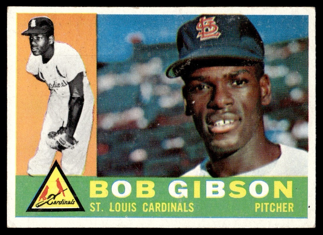 1960 Topps Baseball Card Bob Gibson St. Louis Cardinals #73 EX+ | eBay