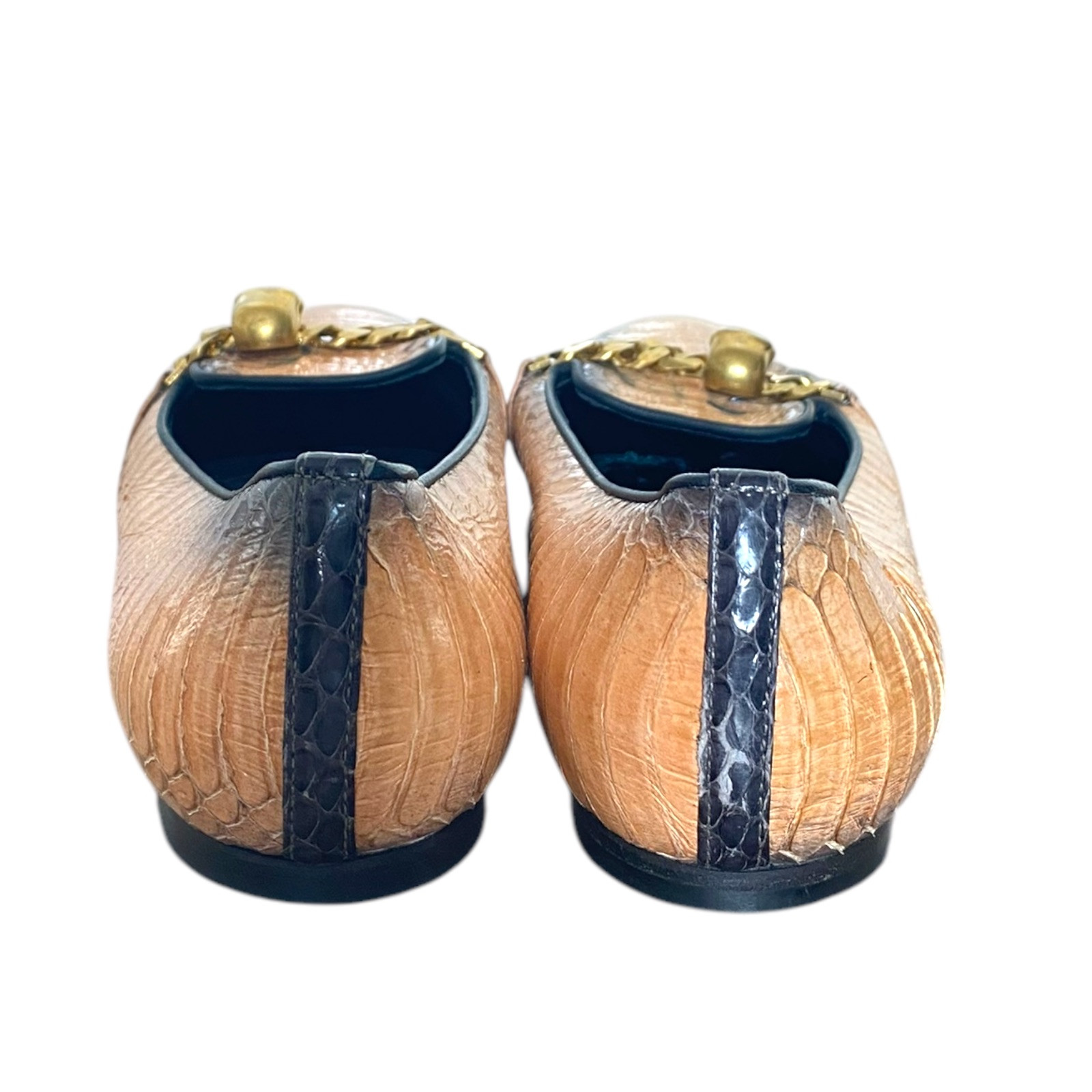 ALEXANDER MCQUEEN Brown & Black Python Leather Ch… - image 11