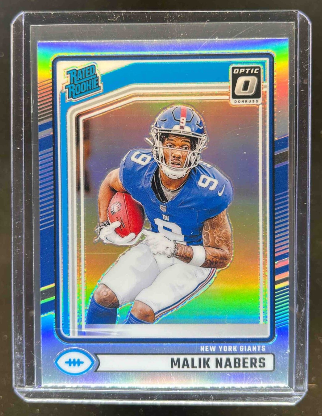 2024 Donruss Malik Nabers Optic Rated Rookie Preview Holo #383 Giants