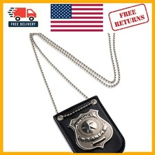 Dress Up America Kids Police Badge with Chain & Clip for Imaginative Play