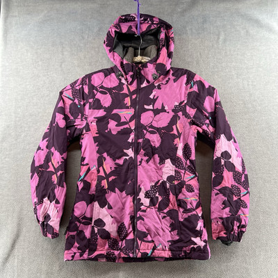 Turbine Women s Size M pink flower full zip insulated ski pink Jacket