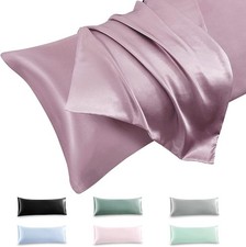 ple Satin Pillowcase for Hair and Skin, Cooling Body Pillowcase Soft
